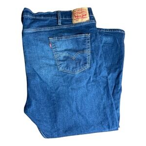 Levi's 502 Jeans Men's 54x30 (54x28) Blue Regular Taper Fit Denim Classic Wash